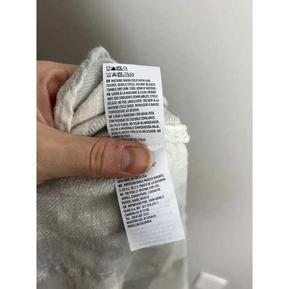 American Eagle Outfitters Half Button Down Long Sleeve Plaid Shirt Size Small - Picture 6 of 7